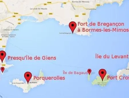 Апартаменты Bel Au Coeur De La Presqu'ile De Giens, Avec Parking